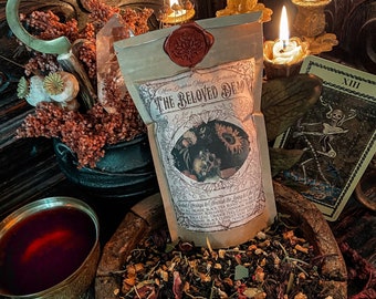 The Beloved Dead // Herbal Tea to Nourish the Living and the Dead //Kraft Bag Makes 8 Cups / Ancestor Tea Offerings ~ Dumb Supper