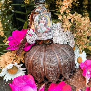 Crown of Flowers Hair and Body Oil ~ Nourishing and Protective ~ Beautifying and Enchanting ~ 2oz Dropper ~ Summer Hair and Body Oil