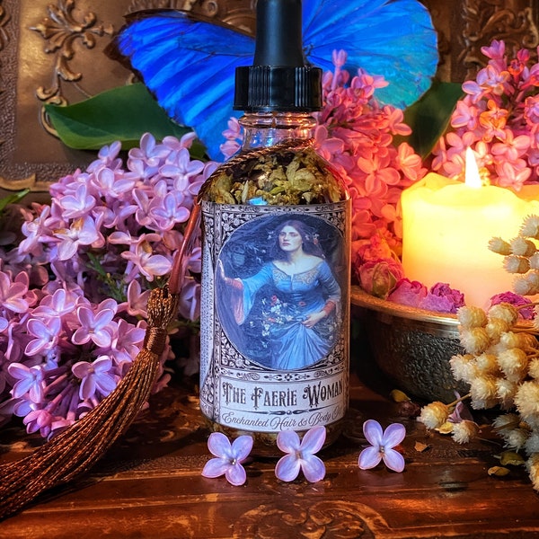 The Faerie Woman ~ Enchanted Hair and Body Oil ~ 2oz ~ Faerie Enchantment ~ Fae Magick