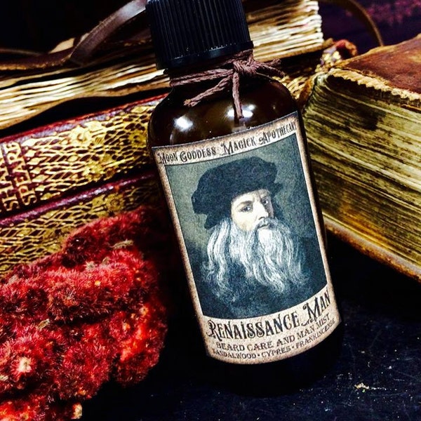 Renaissance Man Mist and BEARD CARE~ Nourishing Essential Oil Spray for Men~ 2oz Spray Bottle~ Beard Spray