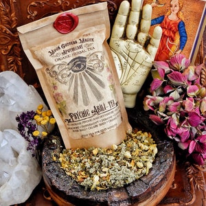 PSYCHIC TEA ~ Psychic Abili-Tea ~ Organic Herbal Tea ~  Psychic Ability ~ Lucid Dreaming ~Psychic Awareness, Visions ~ Enhance your MAGICK