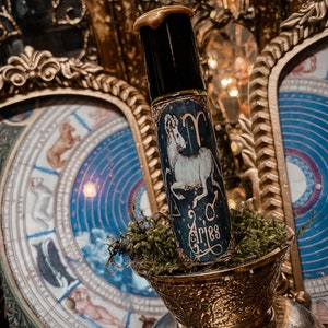 Aries Zodiac Perfume Oil • March 21st - April 20th • The Leader • The Protector • The Fire Breather • The Warrior • 10ml Roll on Bottle image 2