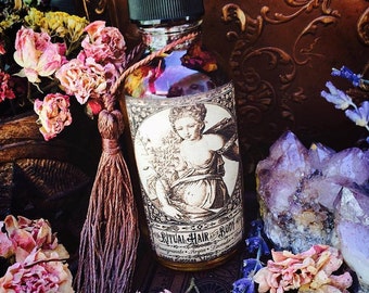 Ritual Hair and Body Oil~ Organic Lavender and Rose~ Ancient Beauty Secrets~ Daily Beauty Ritual~ Huge 2oz Bottle with Dropper~ Beauty Oil