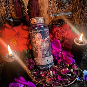 Rose Priestess Ritual Tea Jar • Nourish and Awaken your Rose Lineage • Herbal Tea & Bath Tea 8oz