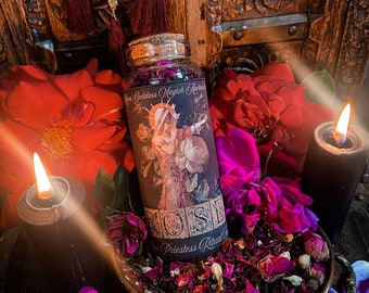 Rose Priestess Ritual Tea Jar • Nourish and Awaken your Rose Lineage • Herbal Tea & Bath Tea 8oz