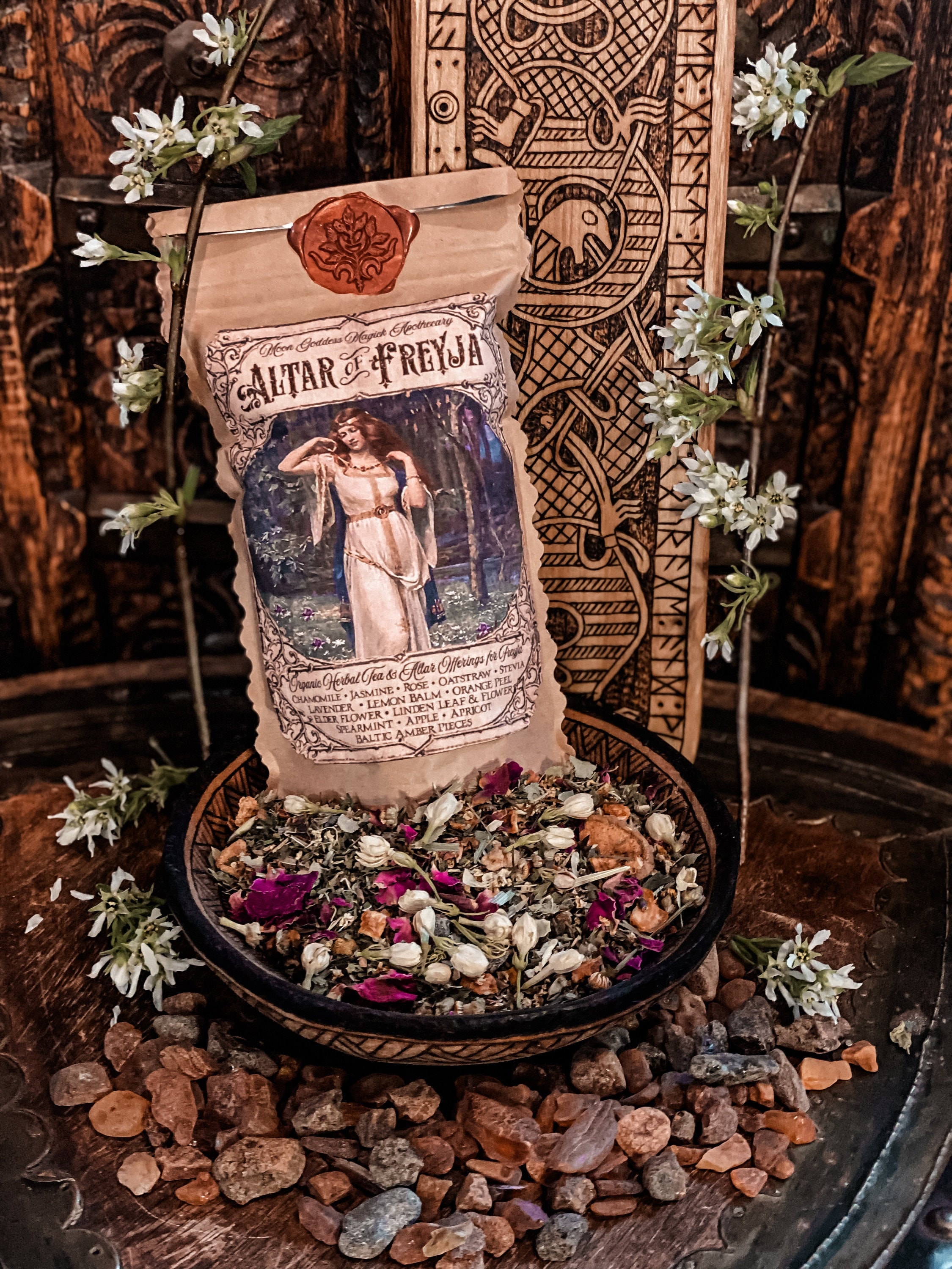 Freyja Tea ~ Altar of Frejya~ Freya Devotional Tea ~ Freyja