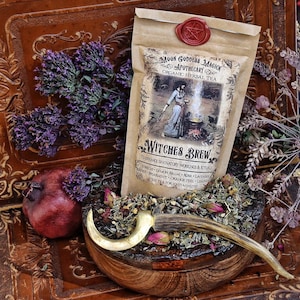 Witches Brew...Organic Herbal Loose Leaf Tea, Caffeine Free ~ Ritual Tea ~ Herbal Tea ~ Witchcraft, Pagan, Wicca ~  Moon Goddess Magick