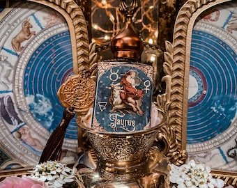 TAURUS  (21 April – 21 May) • The Bull of Heaven • The Lover • The Pleasure Seeker • Artistic • The Sensualist • Nature Loving 1/2 Bottle