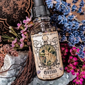 Ostara Ritual Oil / Spring Equinox Ritual Oil/ 1oz with dropper / Organic Essential Oils + Herbs + Magick