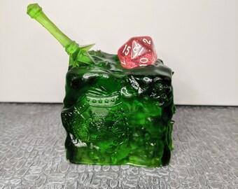 Gelatinous Cube UNPainted Dice Jail