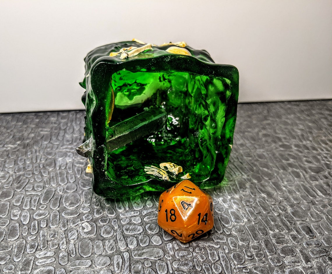 Dice Jail Gelatinous Cube Painted Etsy