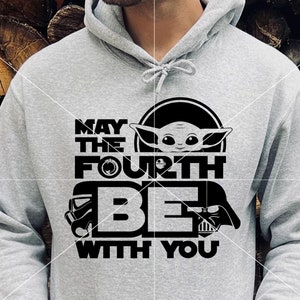 Star Wars, Fjärde maj vara med dig, Star Wars-dagen, fjärde maj, Grogu, Baby Yoda Svg Png, Silhuett, Cricut, Skärklar, Direktnedladdning