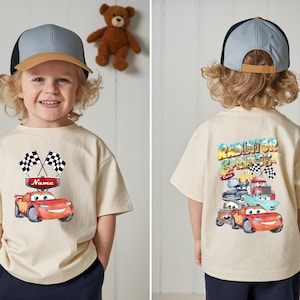 Personlized Radiator Springs Shirt Png, Custom Name Disney Cars Birthday Boy Png, Pixar Lightning McQueen Tee, Tow Mater, Doc Hudson