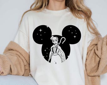 Bo Peep Mouse hoofd Svg Png, Cricut, Clipart, Toy Story Shirt Design Svg, familievakantie gesneden bestand, afdrukbaar bestand, Instant Download