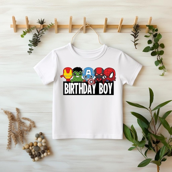 Heroes Birthday Boy Png, Avengers Shirt Png, Birthday Theme Png, Birthday Boy Sublimation, Printable File, Superheroes Kids Png, Heroes Kids