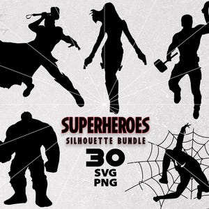 Heroes Silhouette Bundle Svg Png, All Avengers Tshirt Svg Png, Heroes Ornament Bundle, Avengers Svg, Superheroes Svg Png, Cricut, Cut File