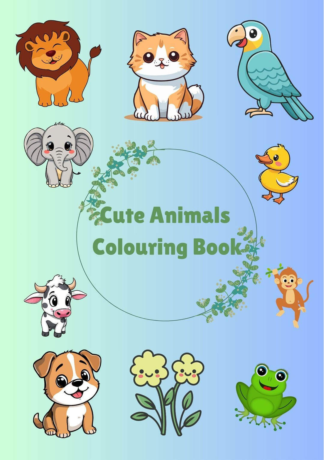 Animal Friends Coloring Book | 16 Printable Pages for Kids (digital ...