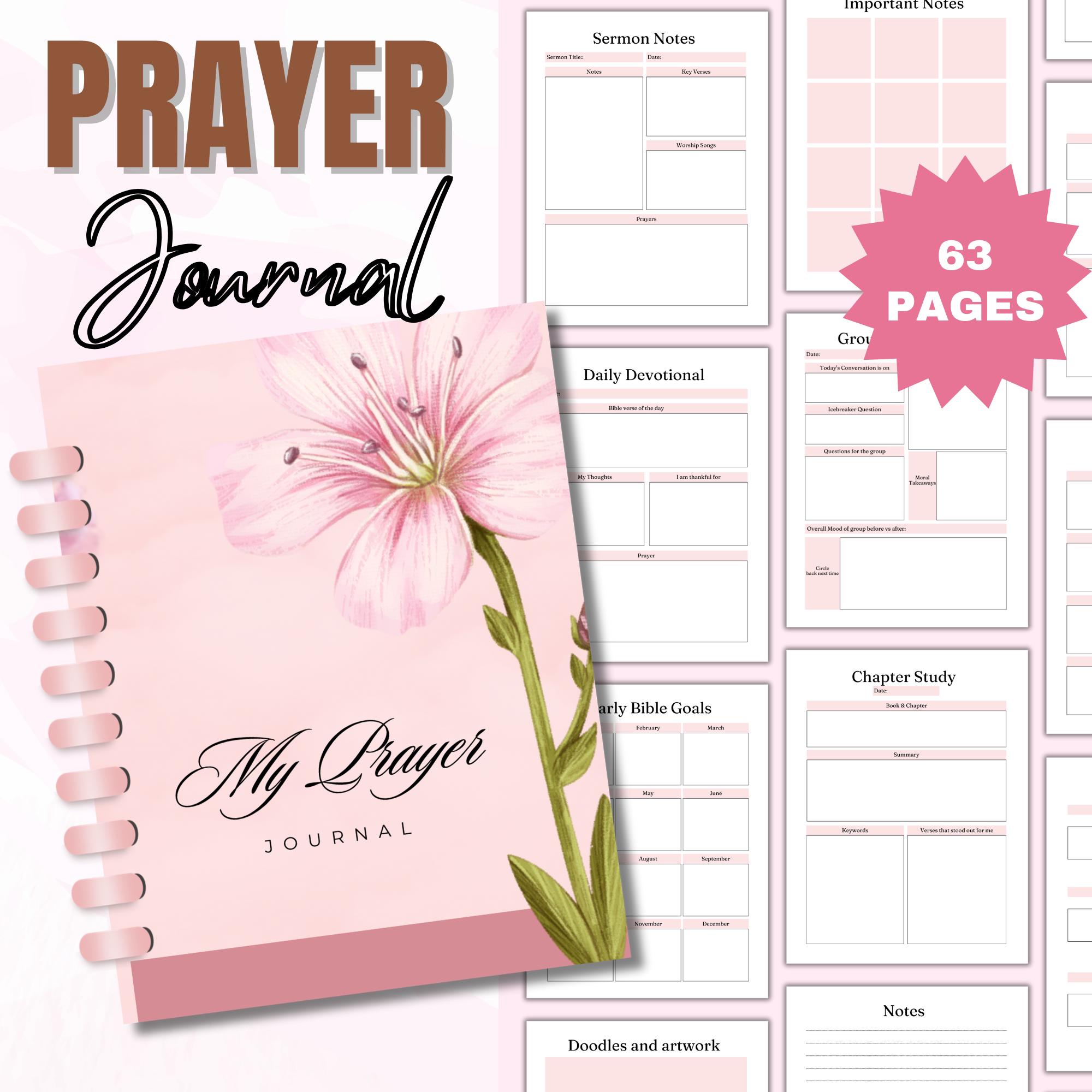 Bible Study Guide | Printable Prayer Journal & Gratitude Journal ...