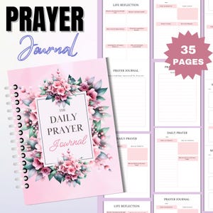 Bible Study Guide | Prayer Journal Printable | Digital Reflection Notes PDF | Daily Gratitude Planner & Study Tool | Daily Devotion Planner