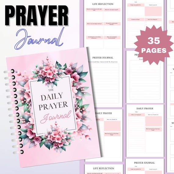 Bible Study Guide | Prayer Journal Printable | Digital Reflection Notes PDF | Daily Gratitude Planner & Study Tool | Daily Devotion Planner