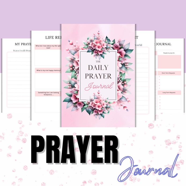 Bible Study Guide | Prayer Journal Printable | Digital Reflection Notes PDF | Daily Gratitude Planner & Study Tool | Daily Devotion Planner
