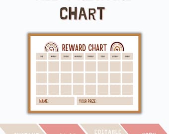 Belohnungstabelle Ausdruckbar | Fun Behavior Tracker für Kinder | Motivations-Töpfchen-Chart | Sofort Download PDF