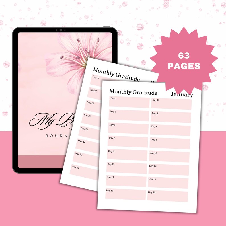 Bible Study Guide | Printable Prayer Journal & Gratitude Journal | Digital Reflection Notes PDF | Daily Prayer Planner | Daily Devotions