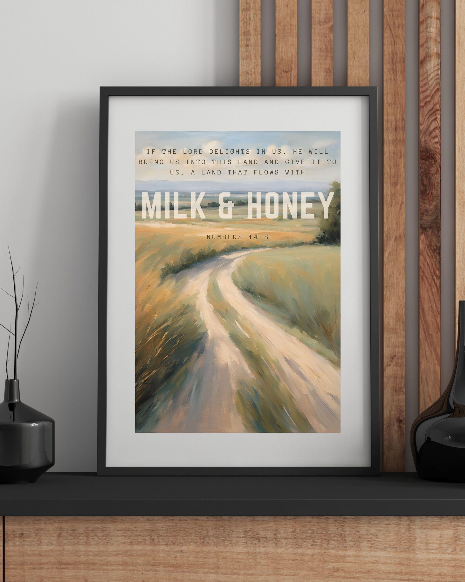 Christian Printable Wall Art Milk and Honey Digital Download - Etsy