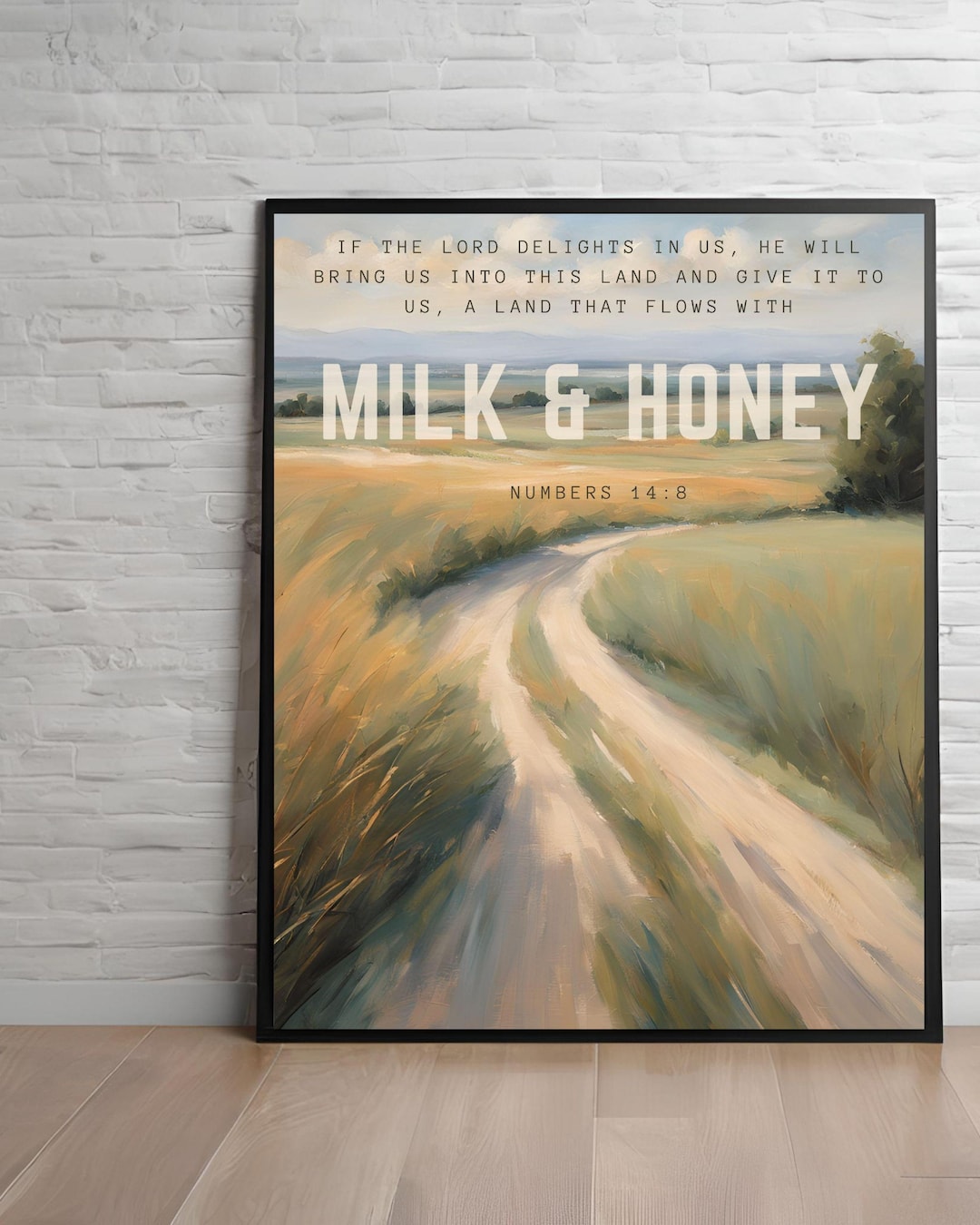 Christian Printable Wall Art Milk and Honey Digital Download - Etsy