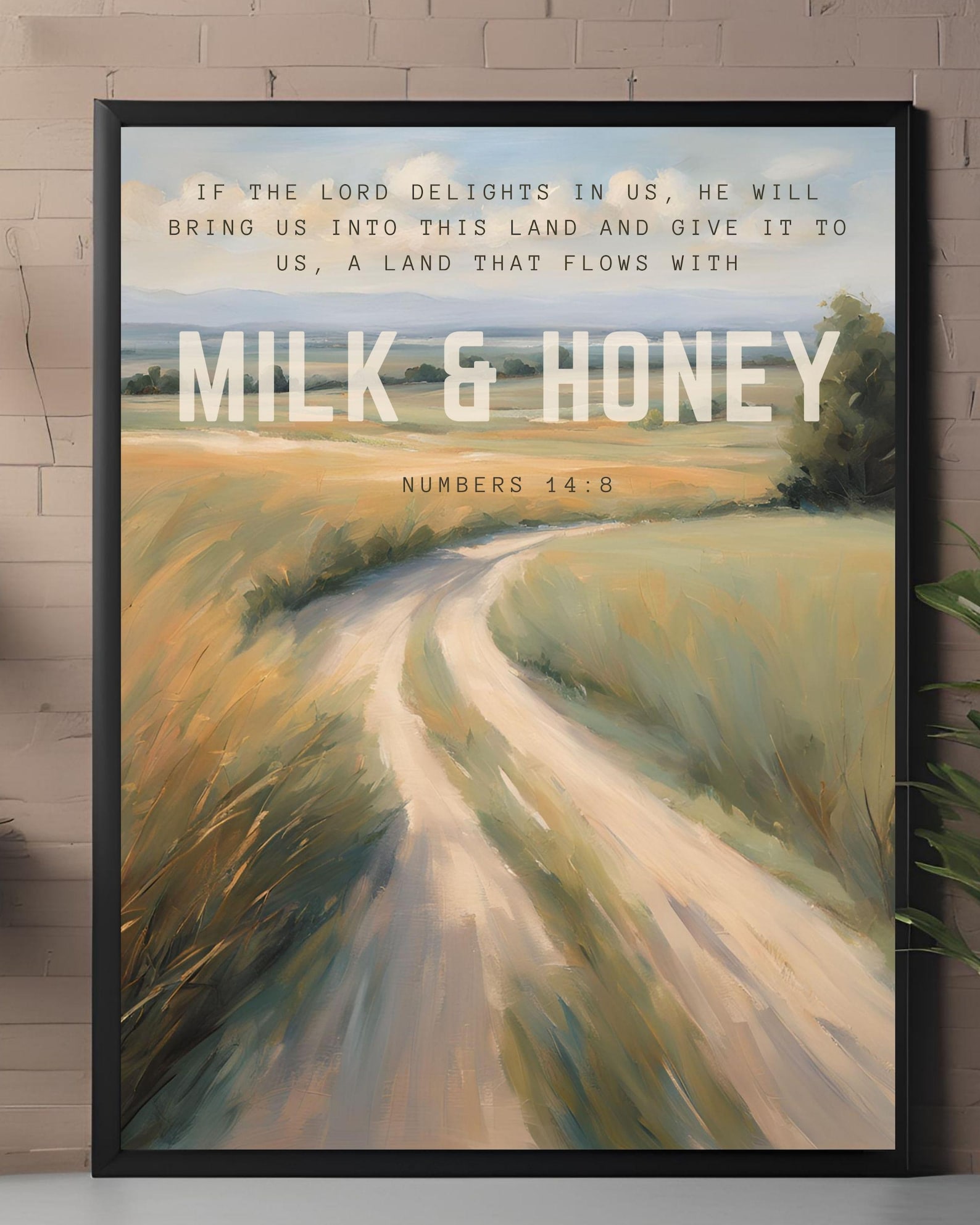 Christian Printable Wall Art Milk and Honey Digital Download - Etsy