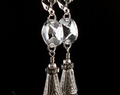 ICICLE EARRINGS Long Chandelier Prisms Drops Silver Plated Brass Lever Back E0748 by Robin Taylor Delargy RTD
