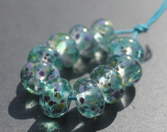 Water Nymph  Lampwork Glass Beads, Handmade Glass Beads, UK Lampwork, Jewellery Making, Jewelry Making