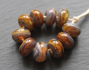 Grand Canyon Swirls   Lampwork Glass Beads, Handmade Glass Beads, UK Lampwork, Jewellery Making Supplies