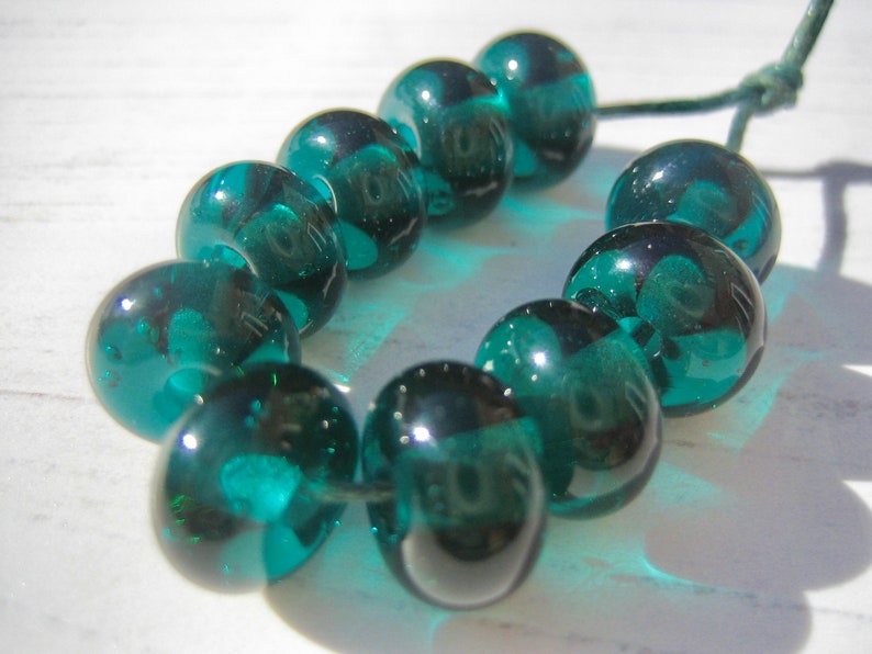 Black Lampwork Spacer Beads UK SRA