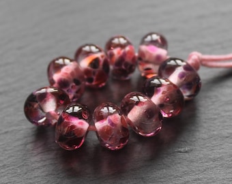 Berry Cider Lampwork Glass Beads, Handmade Glass Beads, UK Lampwork, SRA, Jewellery Making, Jewelry Making