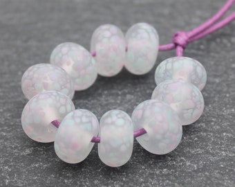 Frosted Iced Pastels  Lampwork Glass Frittie Beads, Lampwork Glass Beads, Handmade Glass Beads, Jewellery Making, Jewelry Making