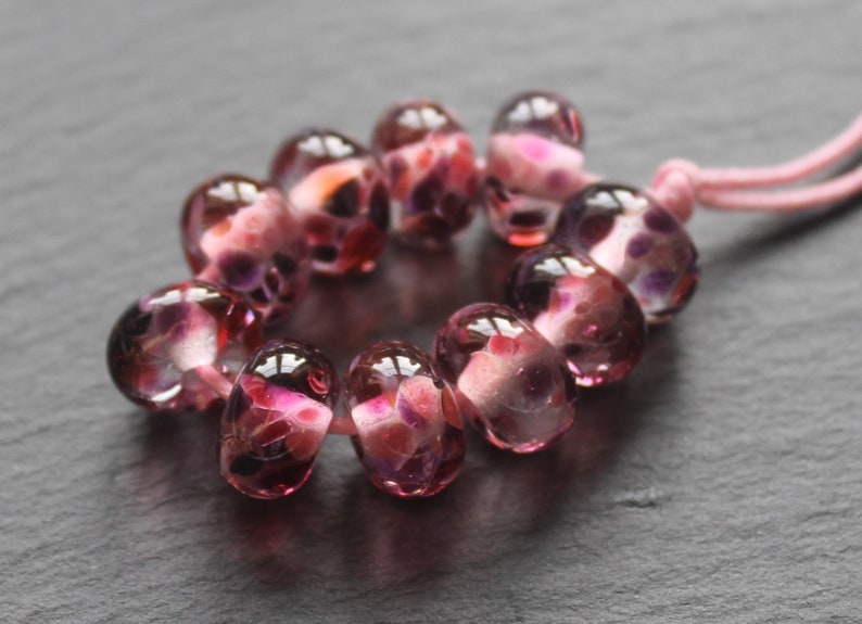 Berry Cider Lampwork Glass Beads, Handmade Glass Beads, UK Lampwork, SRA, Jewellery Making, Jewelry Making image 2