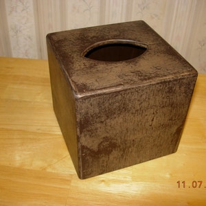 Primitive Tissue Box Cover Made to Order Color Choice Cube Style image 3