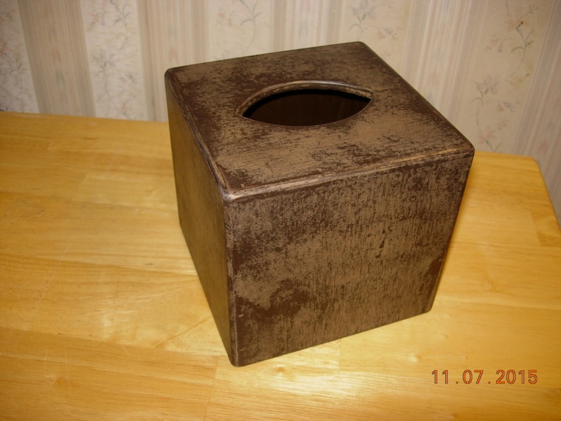 Primitive Tissue Box Cover Made to Order Color Choice Cube Style image 3