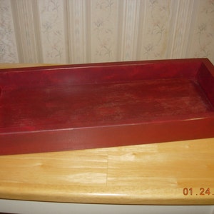 Primitive Wood Candle / Toilet Cover Tray Home Decor Made to Order Color choice image 2