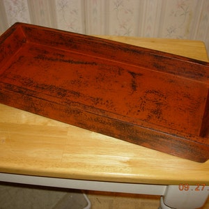 Primitive Wood Candle / Toilet Cover Tray Home Decor Made to Order Color choice image 3