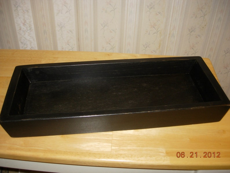 Primitive Wood Candle / Toilet Cover Tray Home Decor Made to Order Color choice image 1