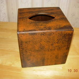 Primitive Tissue Box Cover Made to Order Color Choice Cube Style image 1