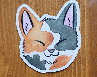 Calico Cat Sticker Cat Lover Journal laptop sticker