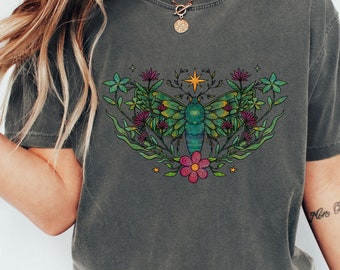 Vintage Mystical Moth T-shirt Cottagecore Moth Tshirt Goblincore Moth Top Gift For Friend Witchy Cottagecore Tee Unisex Plus Size Tshirt