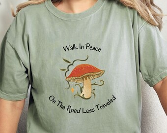 Whimsical Cottagecore Mushroom Tee-Perfect Gift for Women & Friends, Hiking Friend Gift