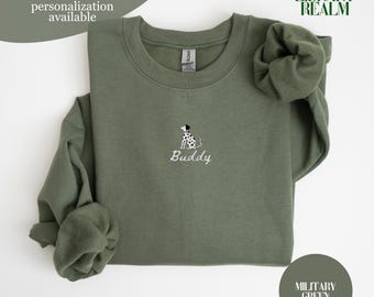Custom Dalmatian Shirt, Embroidered Dog Name Tee, Personalized Pet Owner Sweatshirt, Dalmatian Lover Gift
