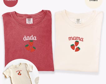 Berry First Birthday Shirt, Strawberry Mama Dada, Strawberry 1st Birthday, Strawberry Theme, Custom Matching Berry Shirts, Sweet One