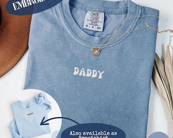 Embroidered Comfort Colors Matching Mommy Daddy Shirts