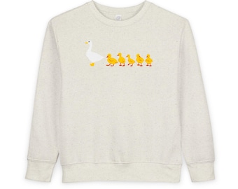 Mama Goose Five Little Ducks Sweatshirt, Nursery Rhyme Toddler Jumper, Matching Mother Child Outfit, Duckling Birthday Gift